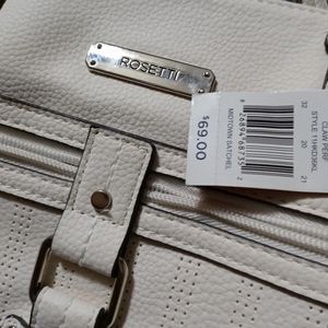 Rosetti cream-colored leather purse